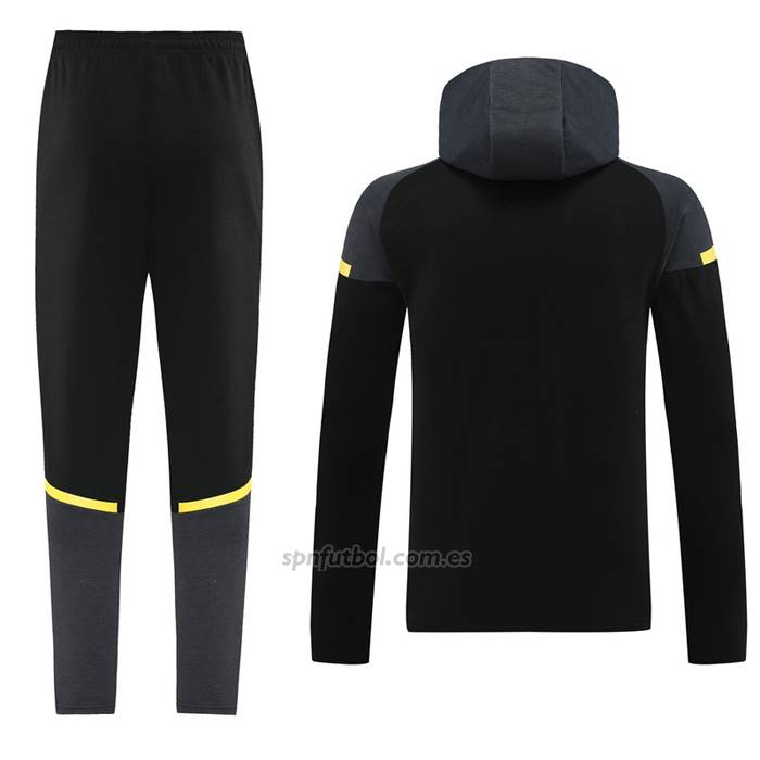 Chandal con Capucha del Borussia Dortmund 2024-2025 Negro